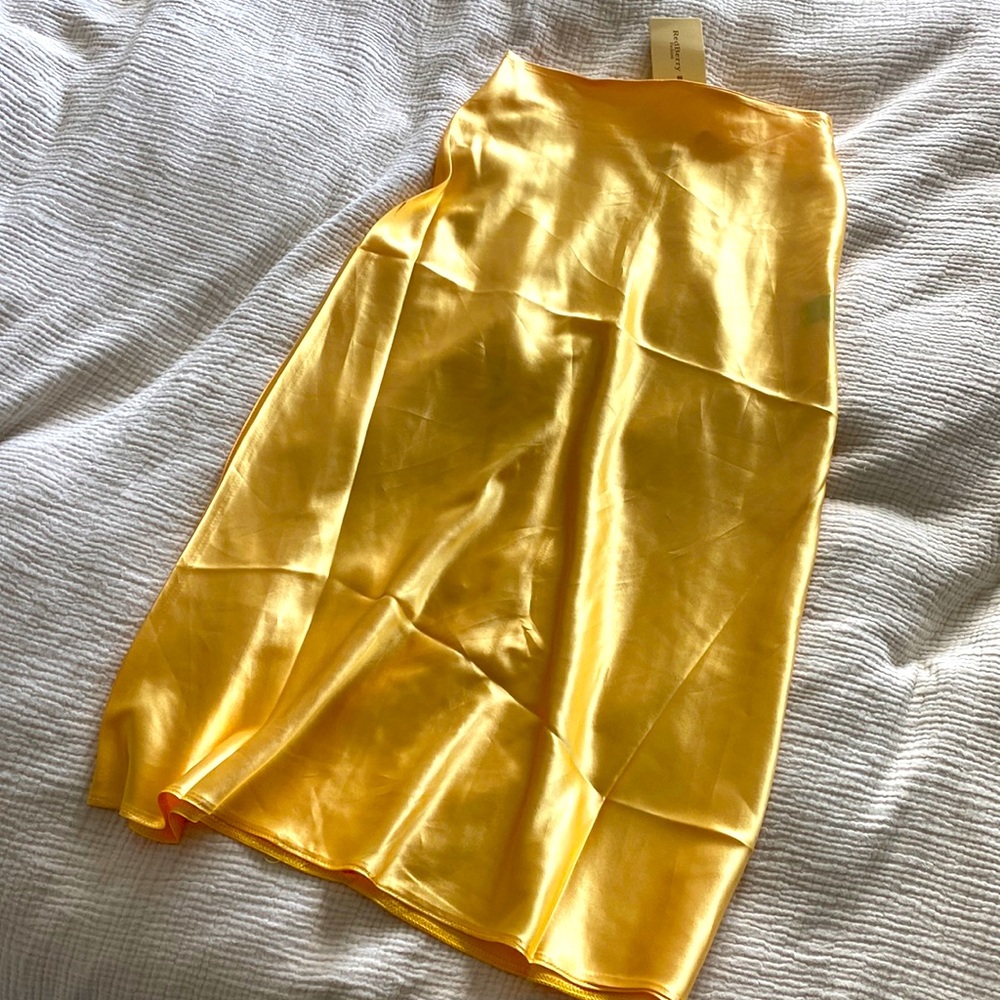 Gold midi skirt